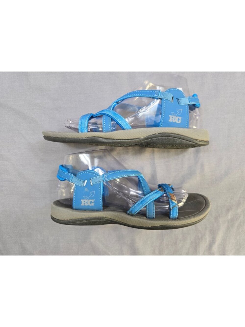 RealTree RG Blue & Gray Womens 7.5 Strappy Sandals With Arch Support - Picture 5 of 7